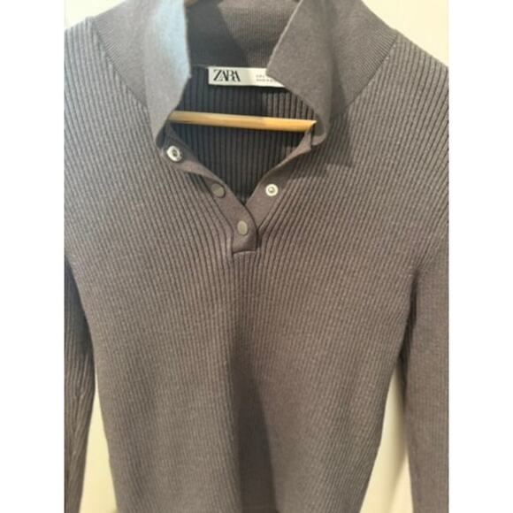 Zara Ribbed Collared Knit Top ✨ - Picture 4 of 8